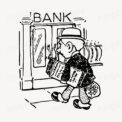 Bank deposit clipart, vintage