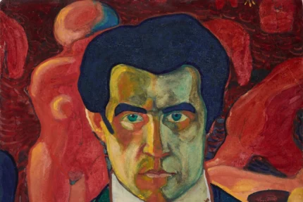 Self-Portrait (1910-1911) modern art painting