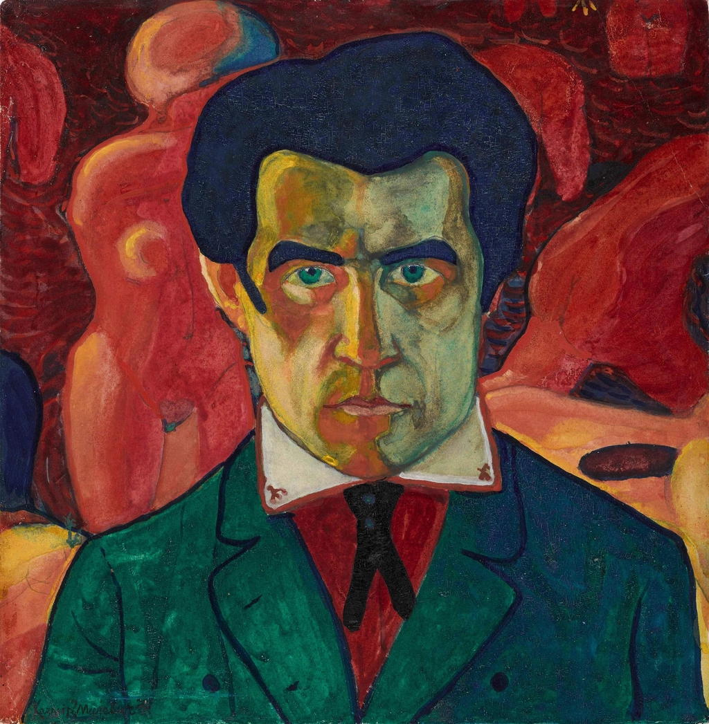 Self-Portrait (1910-1911) modern art painting