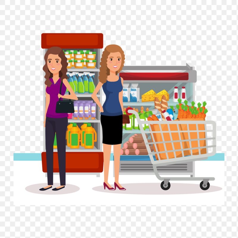 Supermarket png clipart illustration, transparent